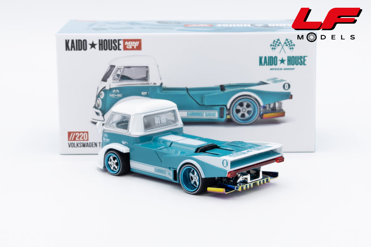modellino volkswagen t1 pickup kaido house mini gt 1:64 KHMG220 vista posteriore