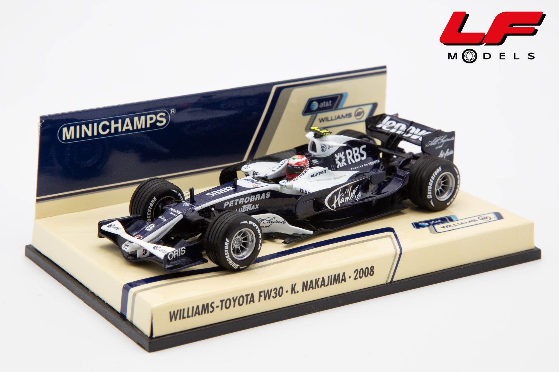 modellino williams fw30 minichamps 1:43 frontale
